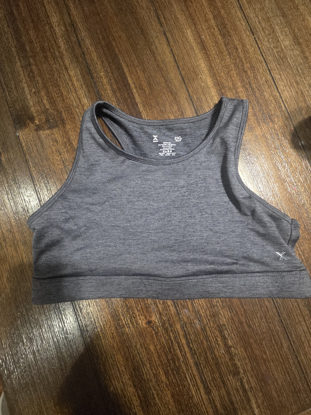 Xersion Gray Racerback Kids Plus Sports Bra